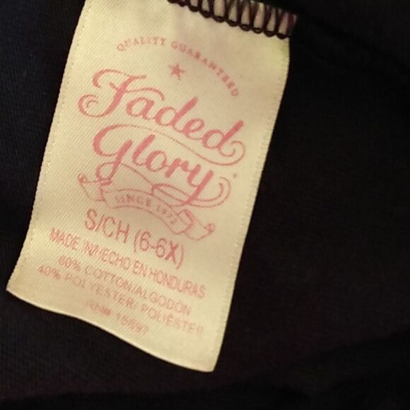 Faded Glory Black and Pink Athletic Shorts with Soft Fabric - Picture 3 of 6